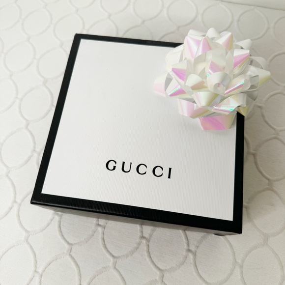 Gucci GG Thin Leather Belt with Double G Buckle Black Gold 70 - Picture 3 of 8